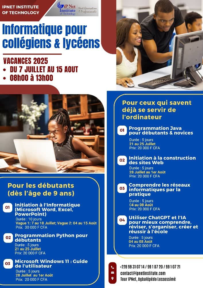 Initiation à l'informatique (Word, Excel,  PowerPoint) 